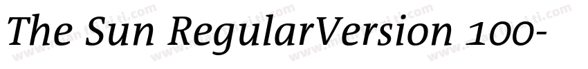 The Sun RegularVersion 100字体转换